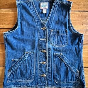 Vintage St. John's Bay Blue women’s Denim Vest. Size M